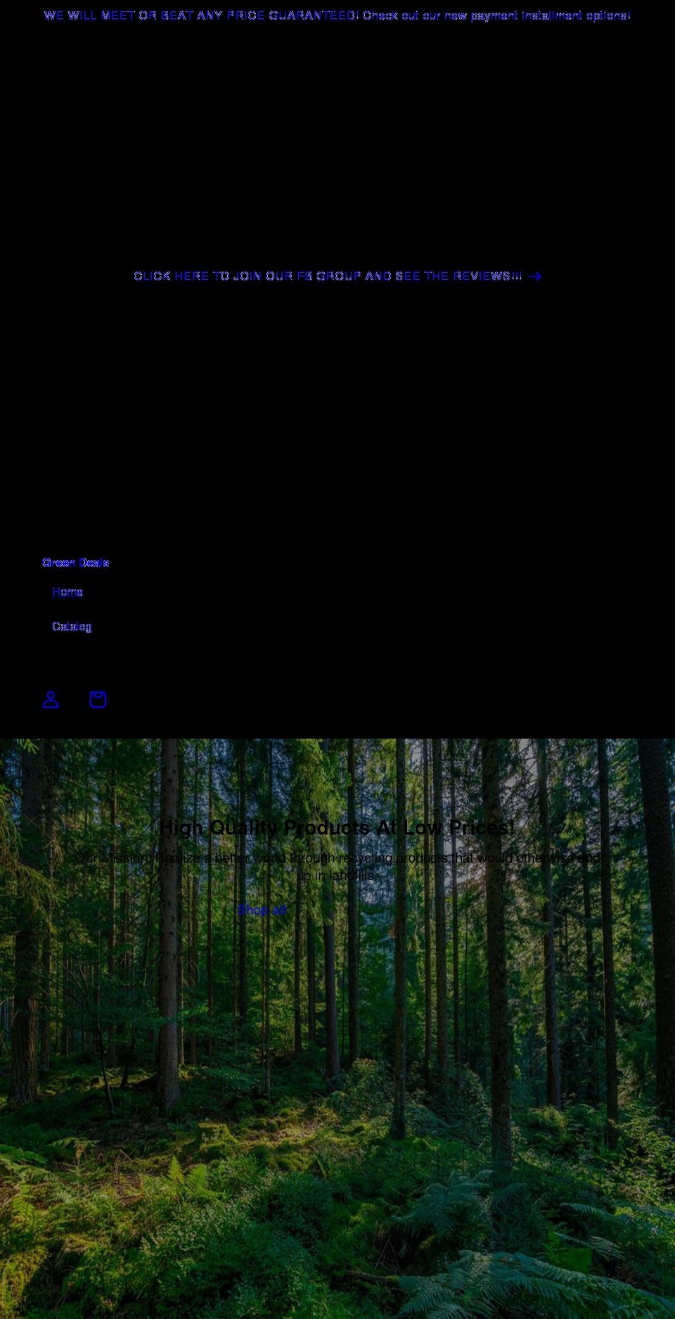 greendealsliquidation.com shopify website screenshot