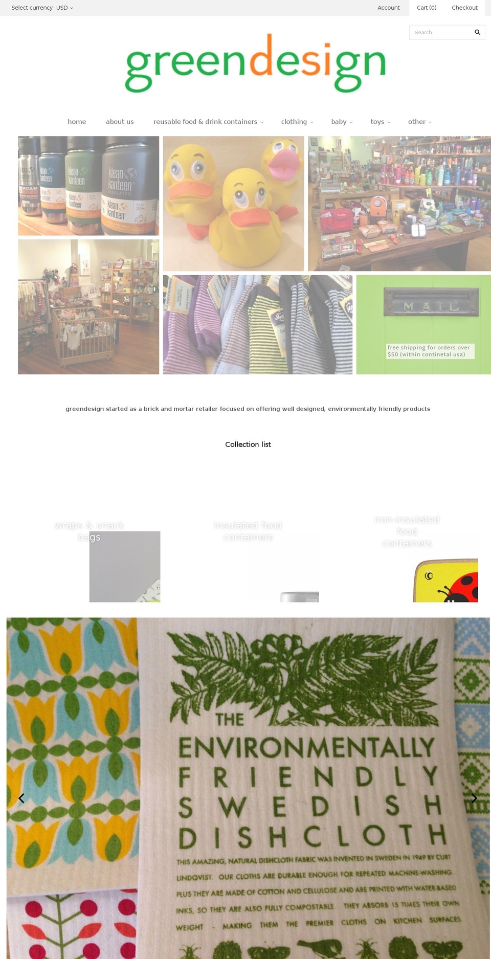 greendesignbaby.com shopify website screenshot