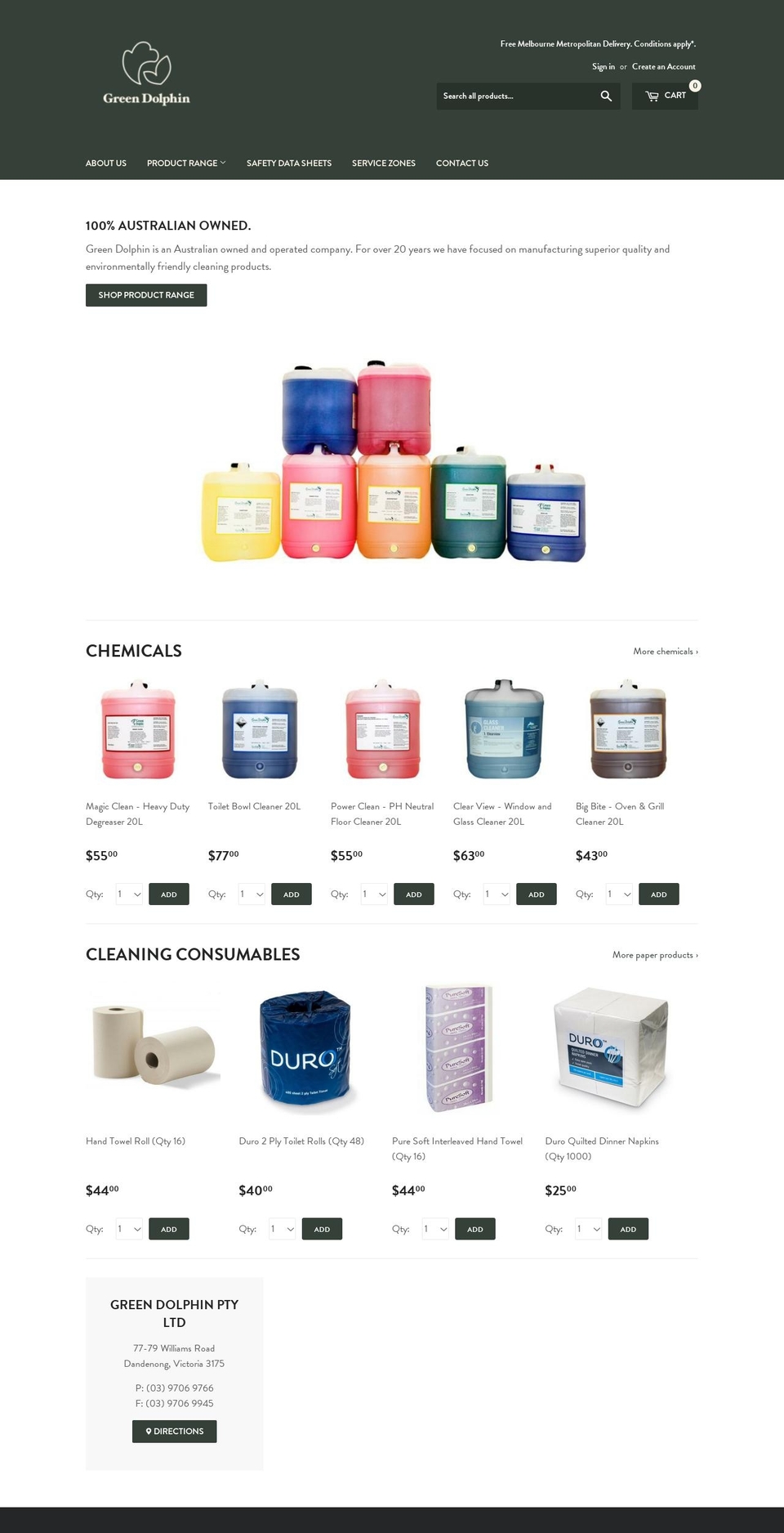 Supply - Feb 5 2018 - HC - 21 Feb '18 Shopify theme site example greendolphin.net.au
