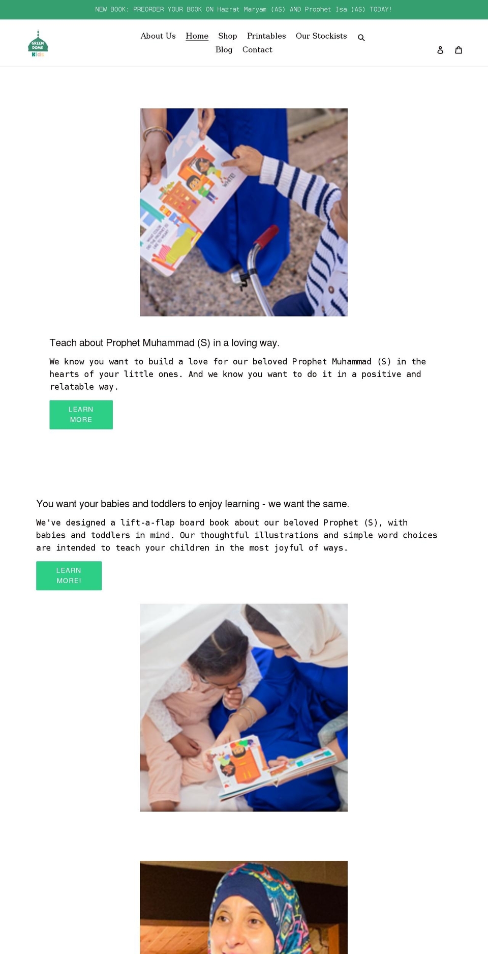 greendomekids.com shopify website screenshot