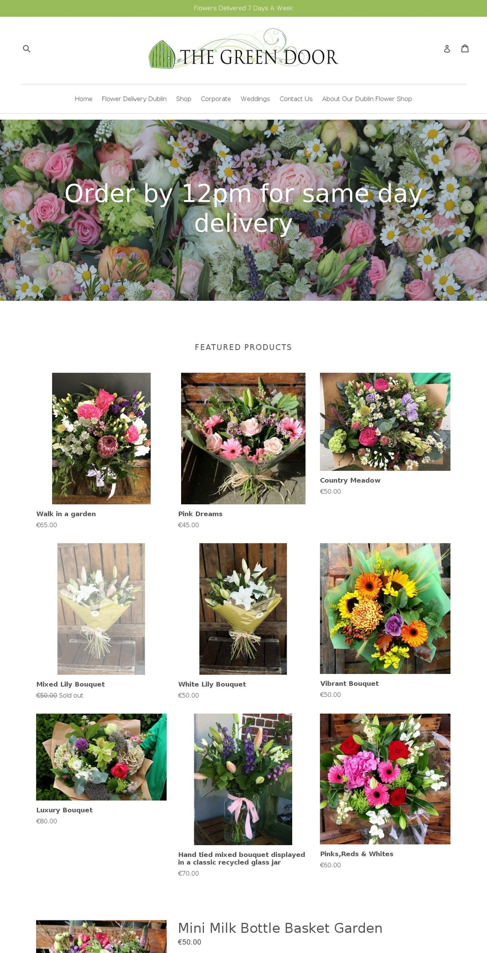 greendoorflorist.com — Shopify storefront screenshot