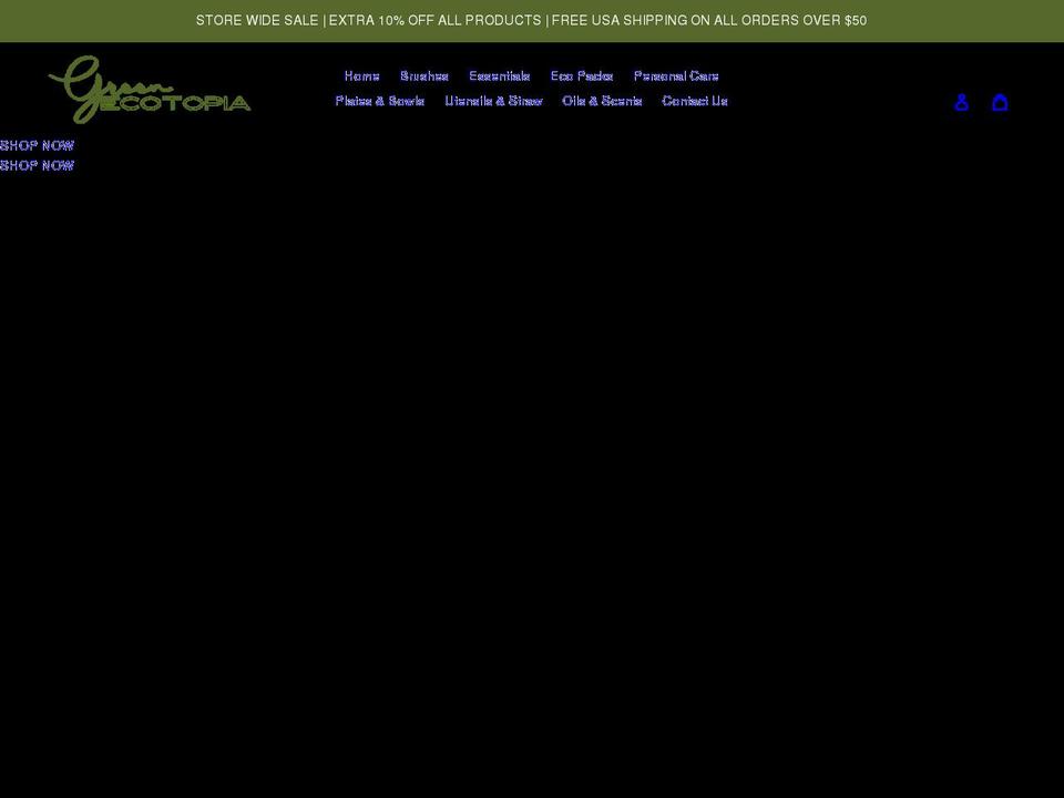 greenecotopia.com shopify website screenshot