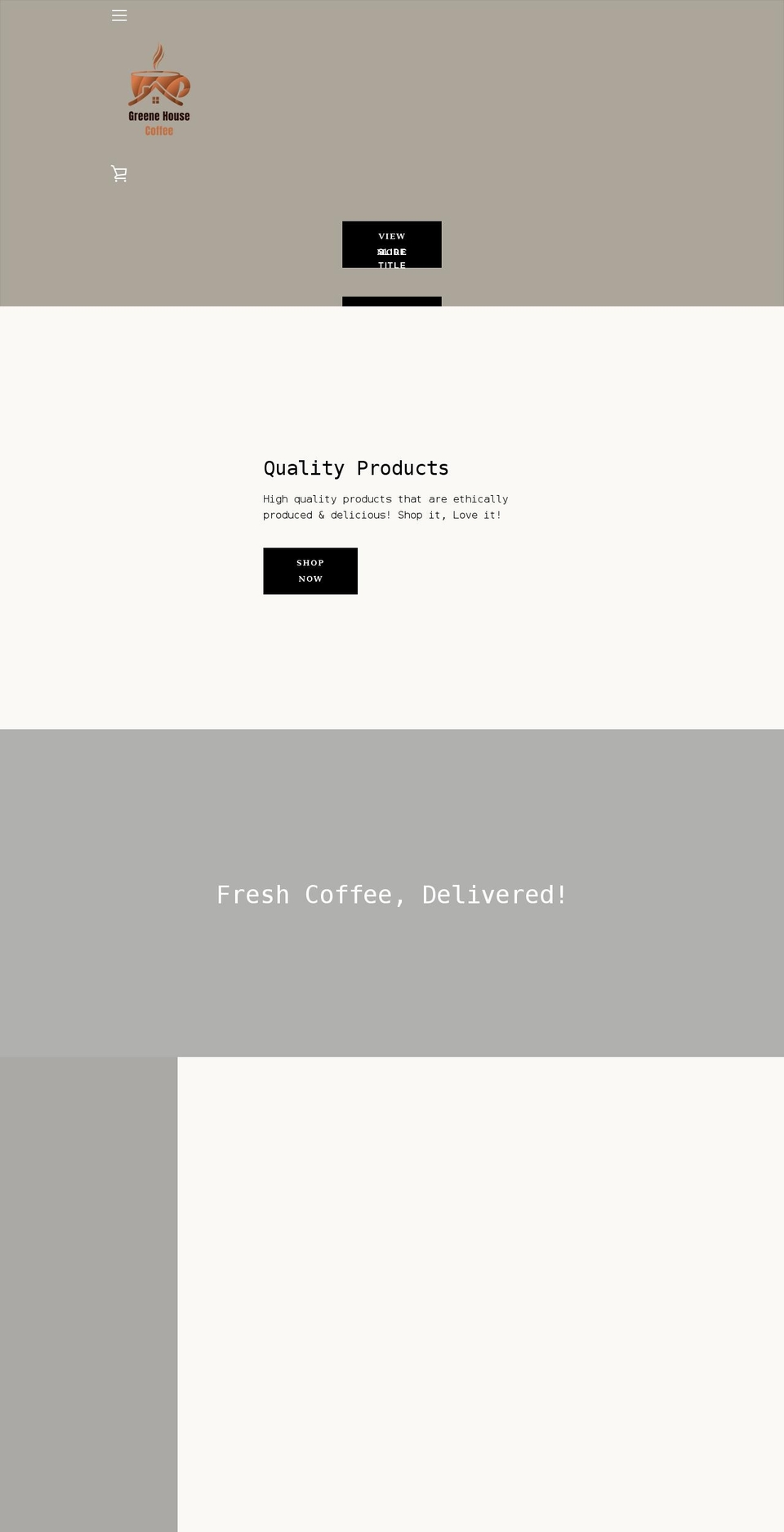 DropShipForSale Shopify theme site example greenehousecoffee.com