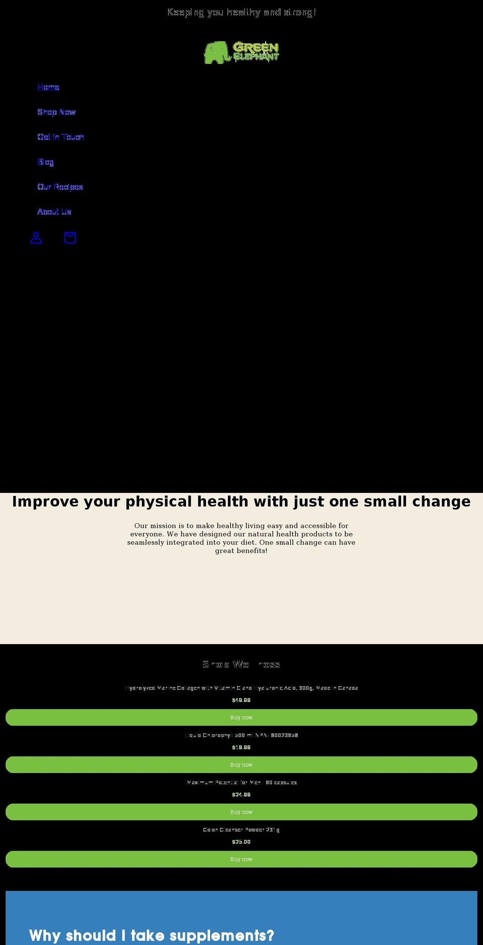 greenelephant.ca shopify website screenshot