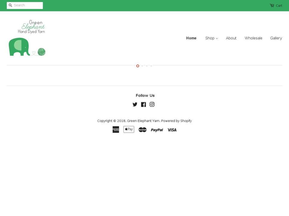 greenelephantyarn.com — Shopify storefront screenshot