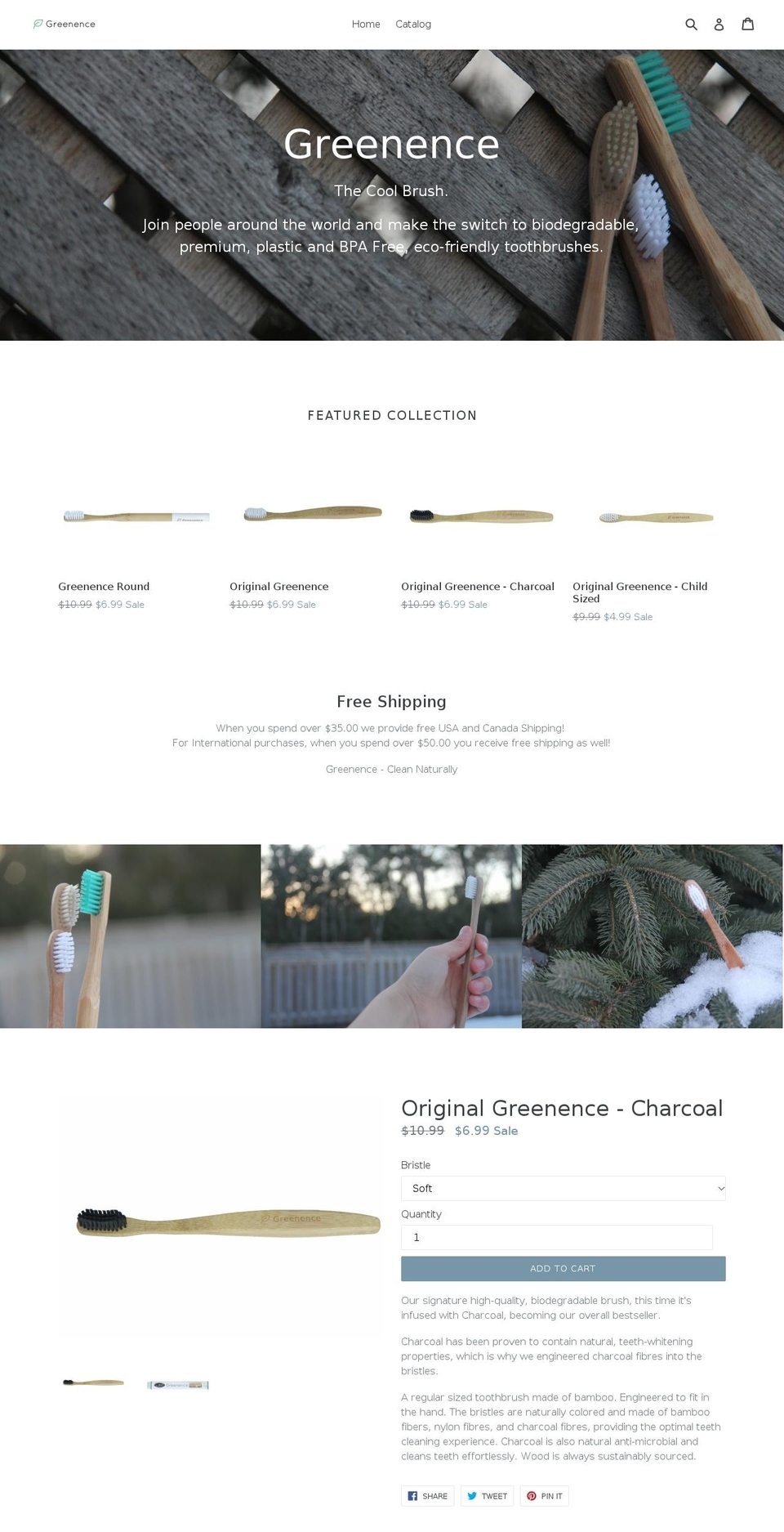 greenence.com — Shopify storefront screenshot
