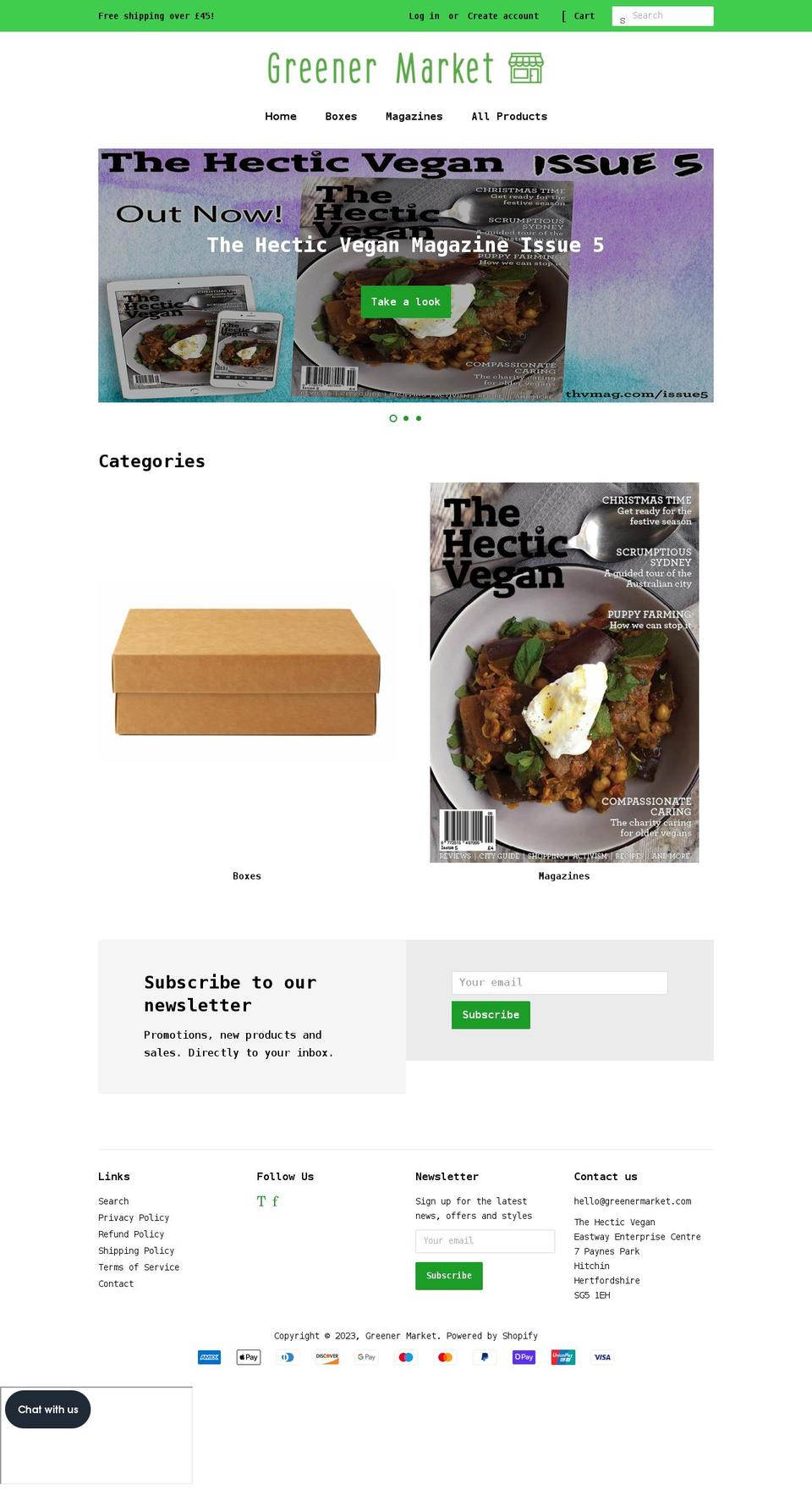 greenermarket.com shopify website screenshot