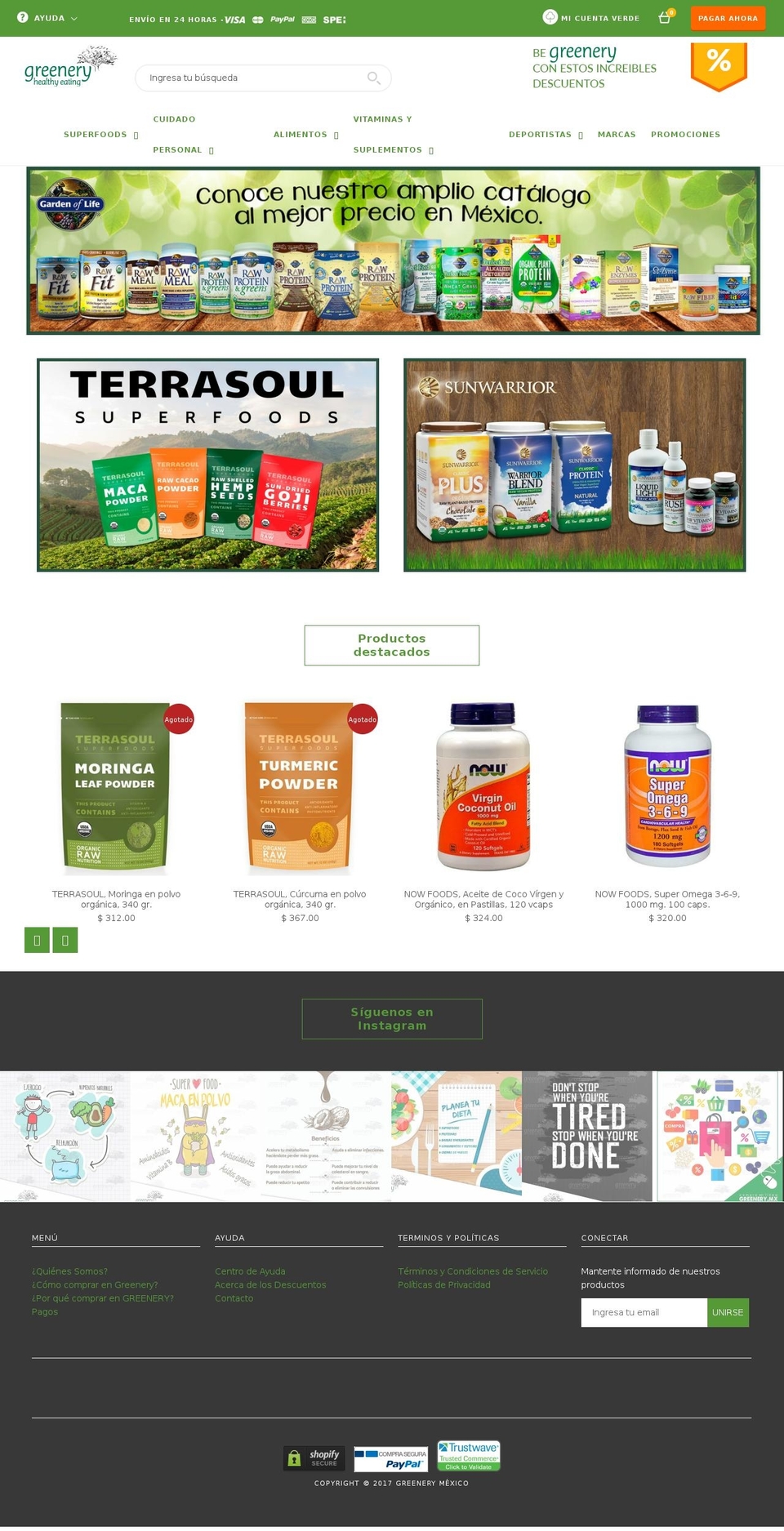 greenery.mx shopify website screenshot