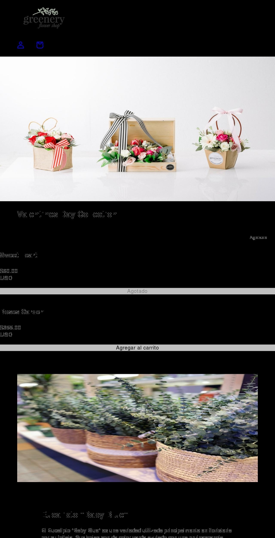 greeneryflowershop.com — Shopify storefront screenshot