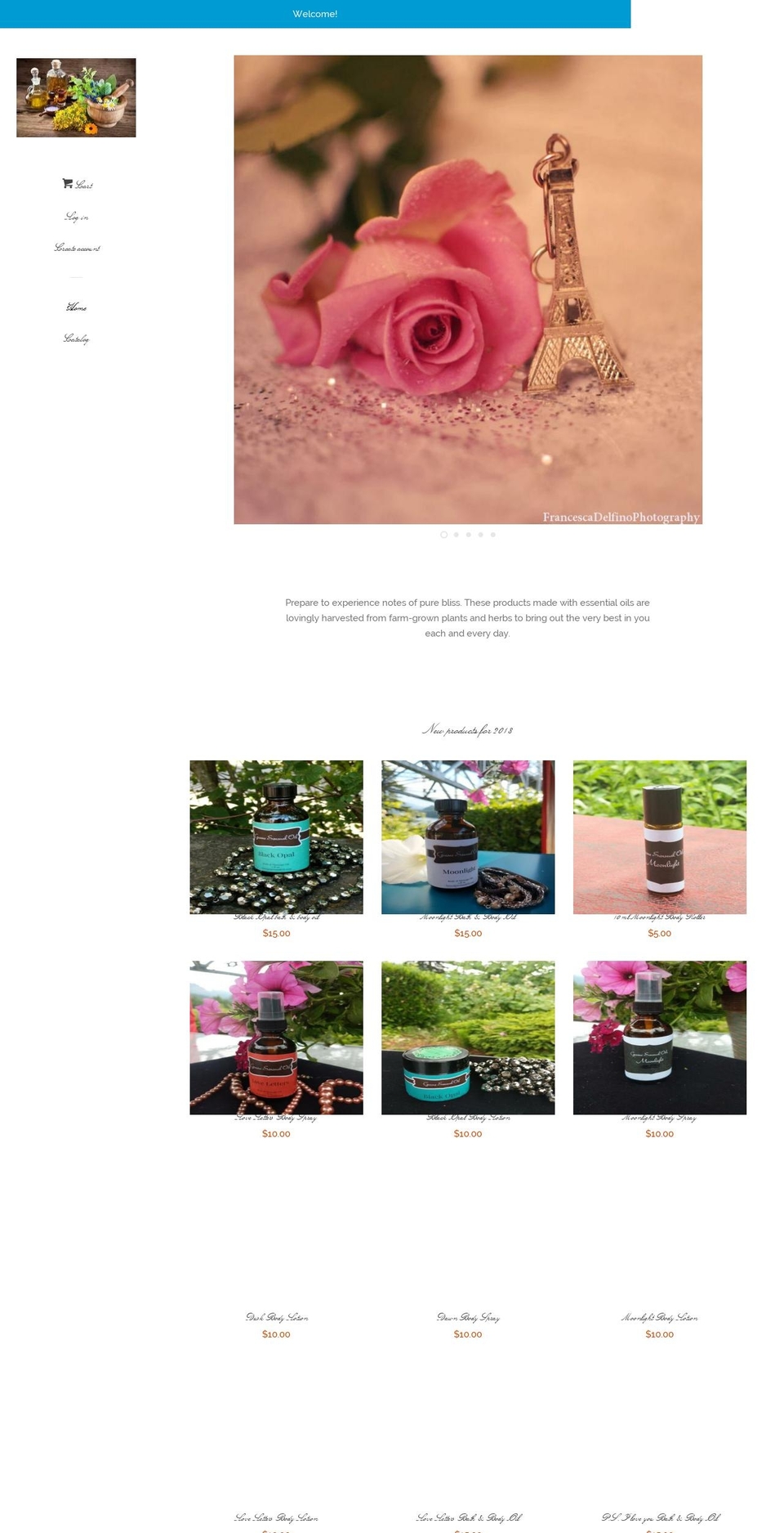 greenesensualoil.com — Shopify storefront screenshot