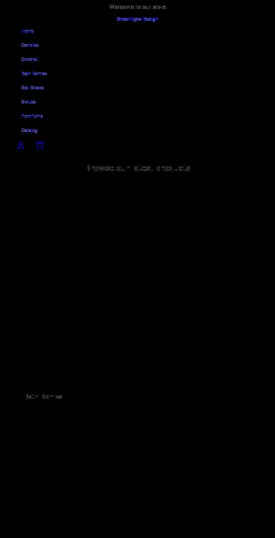 greeneyesdesigns.com shopify website screenshot