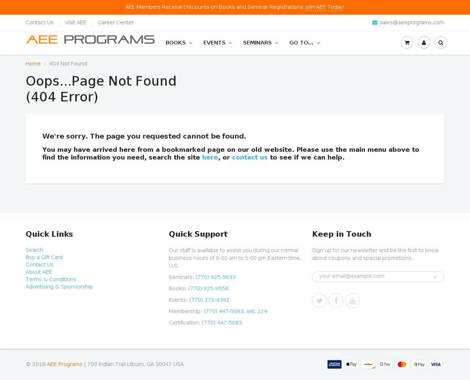 AEEPrograms Shopify theme site example greenfacilityexpo.com