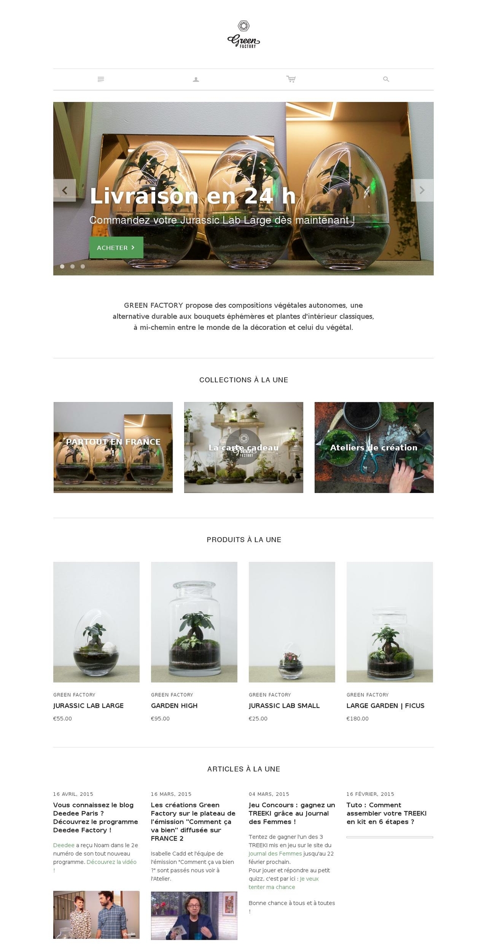 greenfactory.fr shopify website screenshot