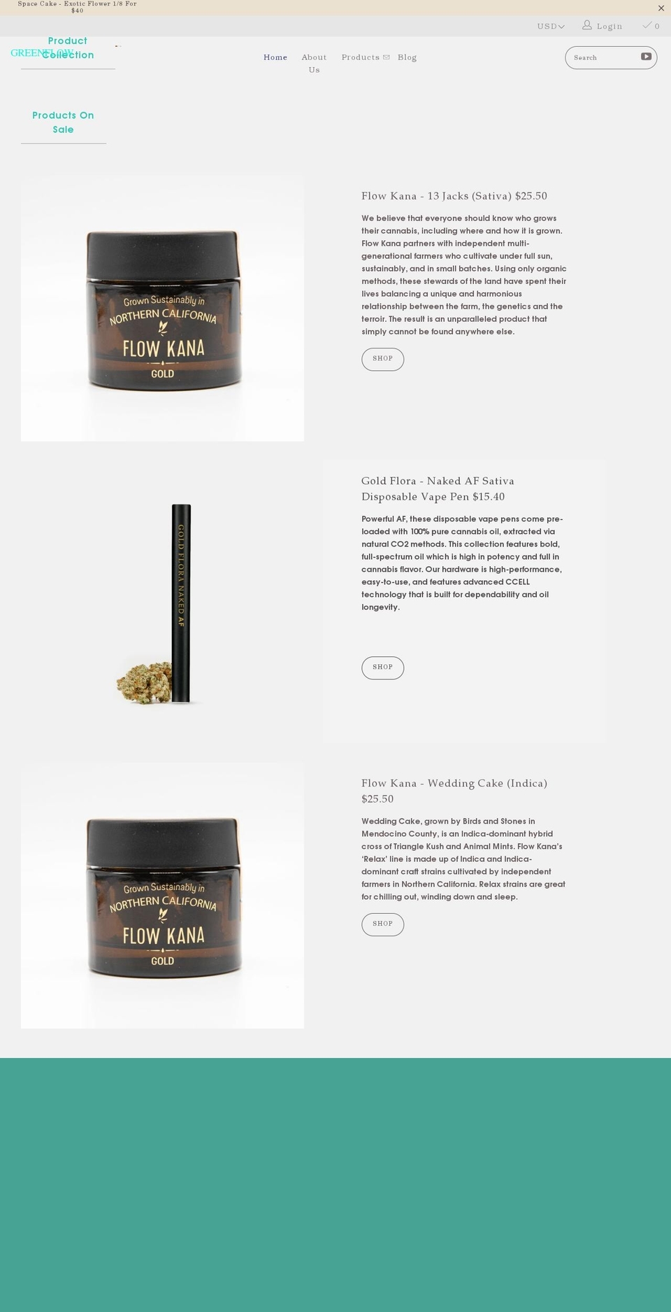greenflowdelivery.com shopify website screenshot