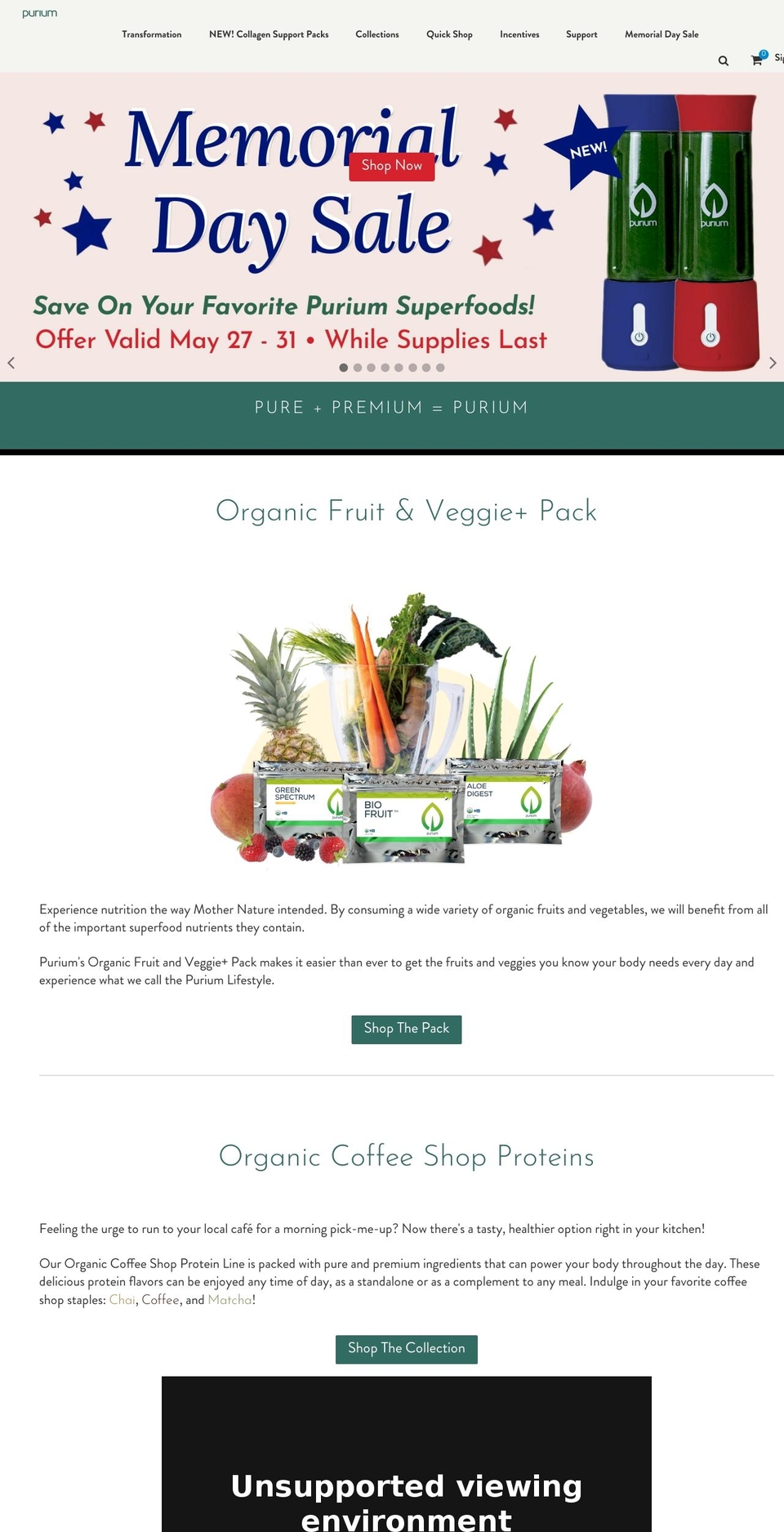 Production | BVA Shopify theme site example greenfoodcompany.com