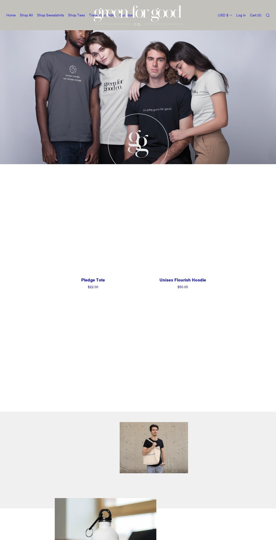 greenforgoodco.com shopify website screenshot