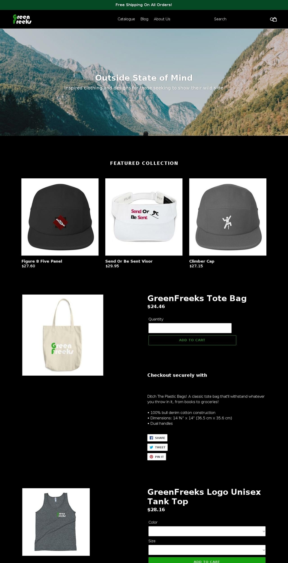 greenfreeks.com — Shopify storefront screenshot
