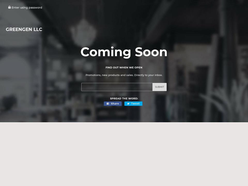 greengenllc.com — Shopify storefront screenshot