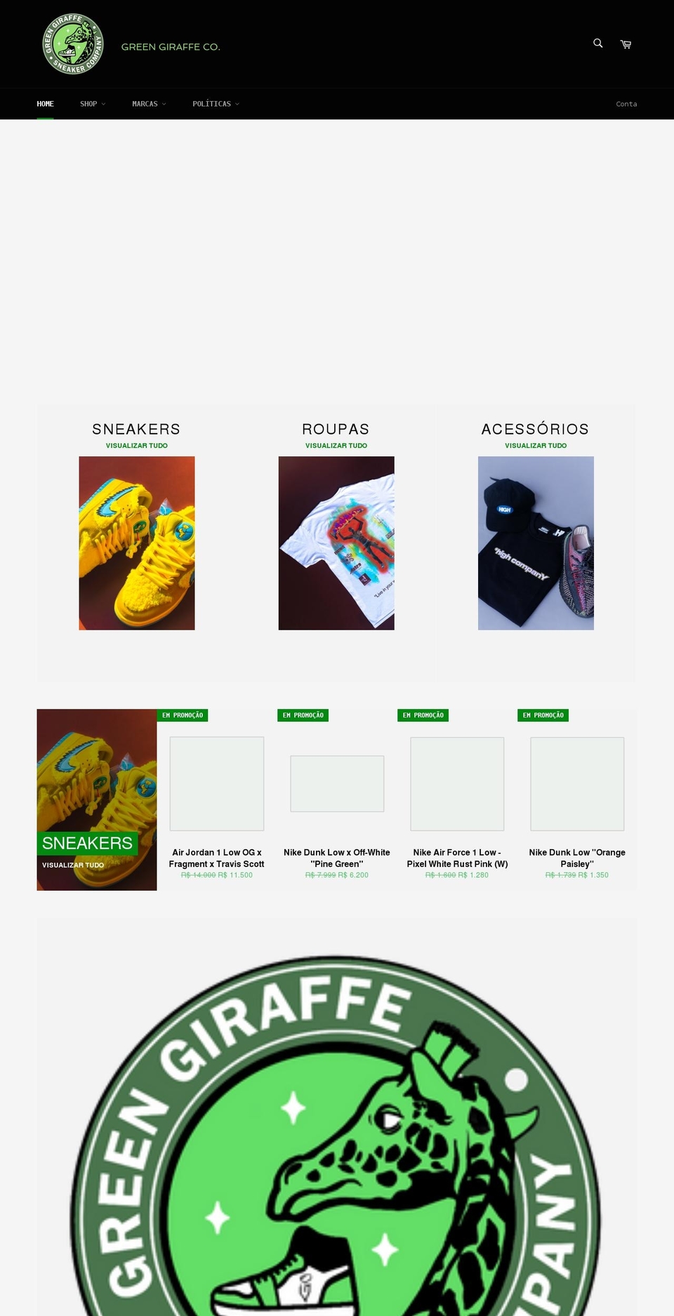 greengiraffeco.com shopify website screenshot