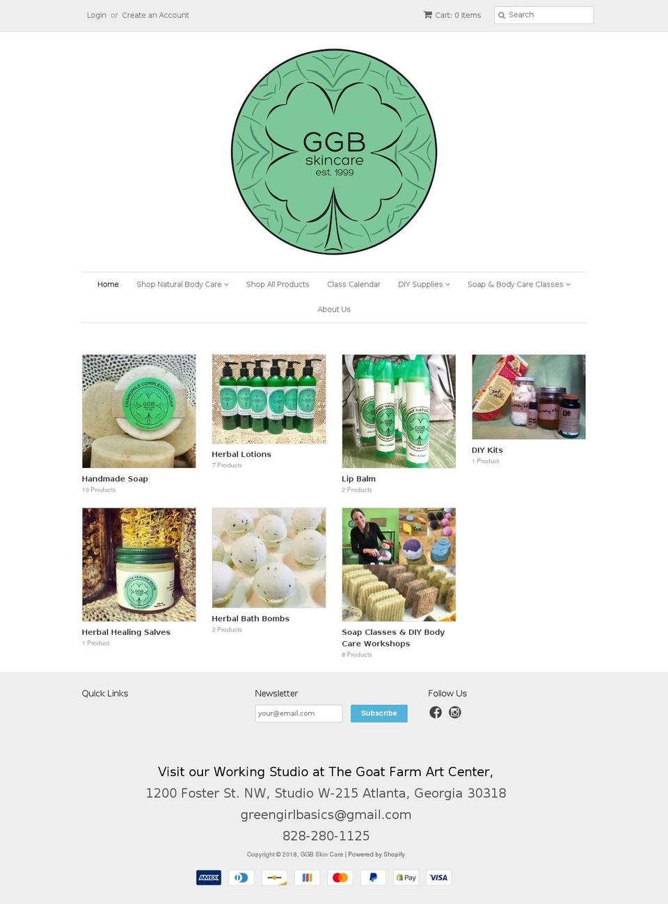 greengirlbasics.com shopify website screenshot