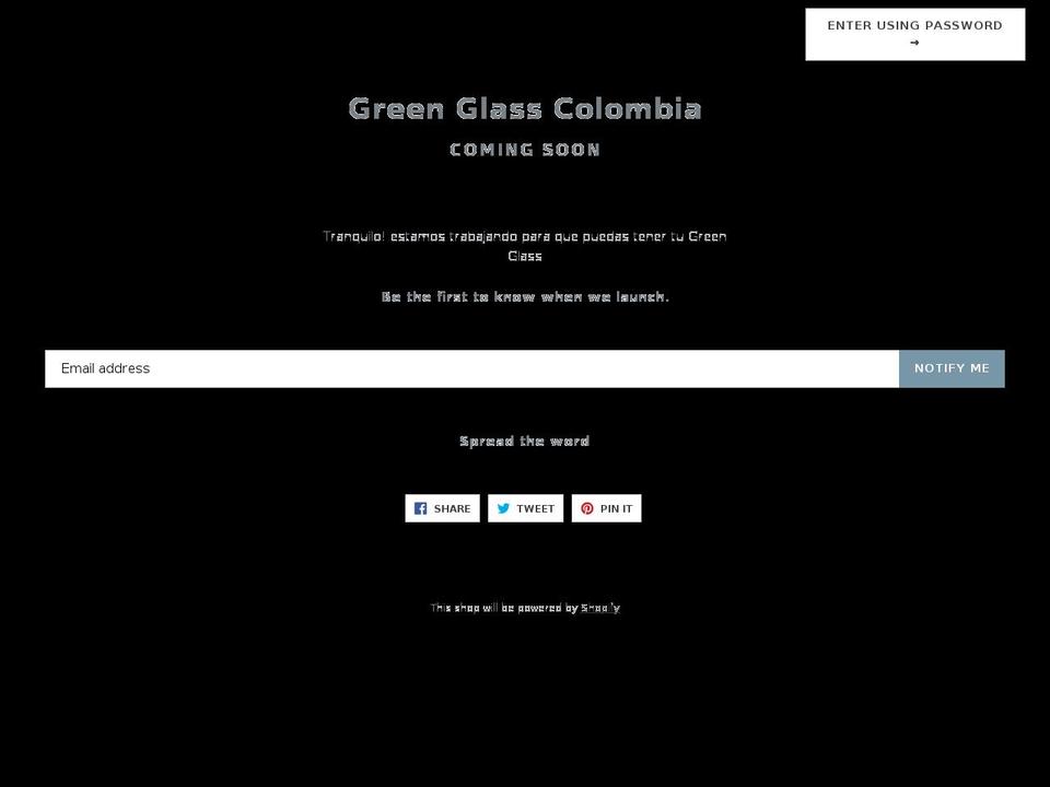 greenglass.co shopify website screenshot