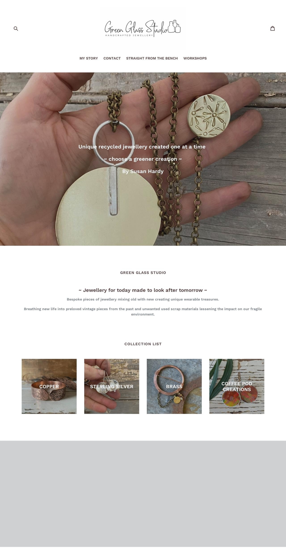 greenglassstudio.com.au shopify website screenshot
