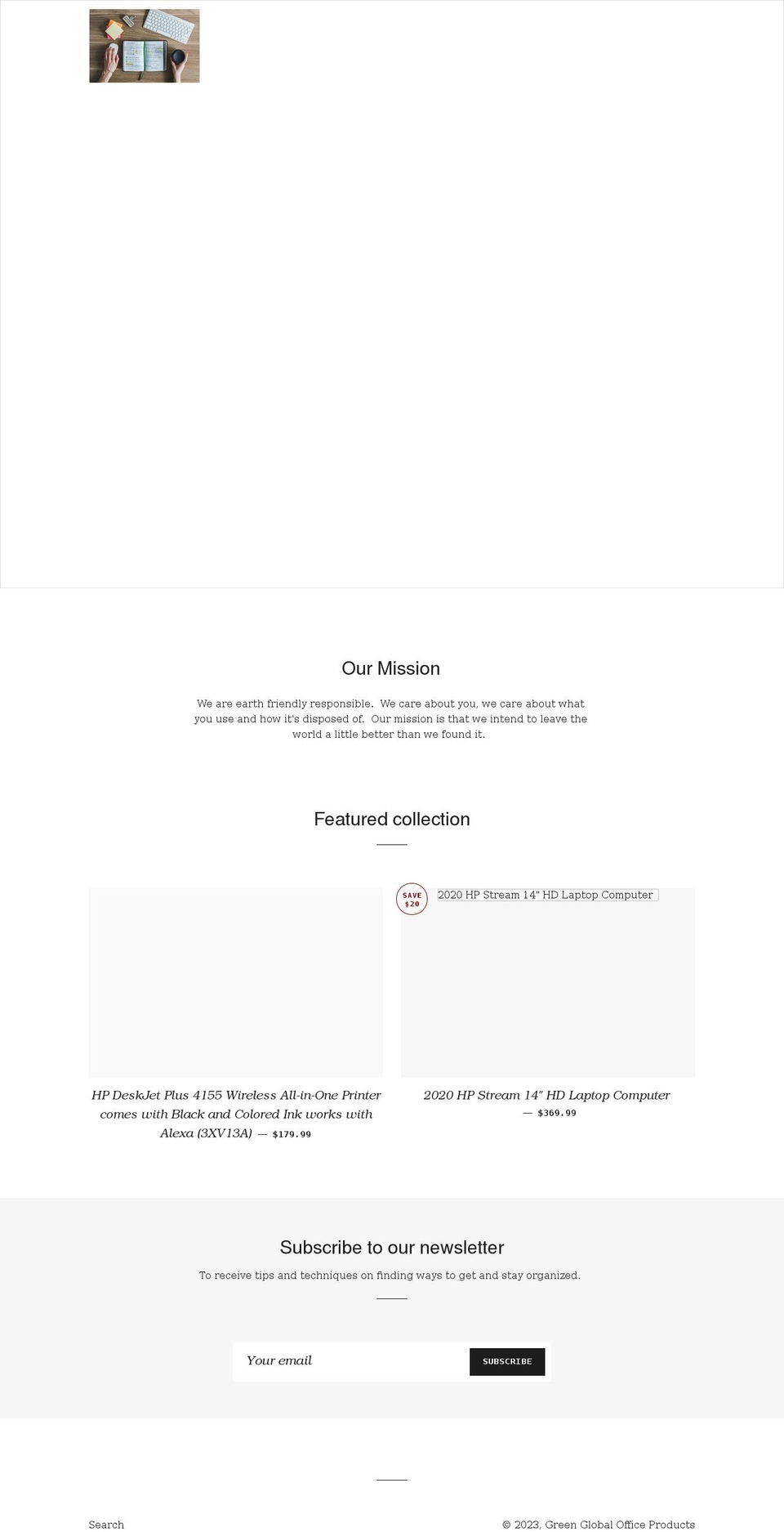 greenglobalofficeproducts.com shopify website screenshot