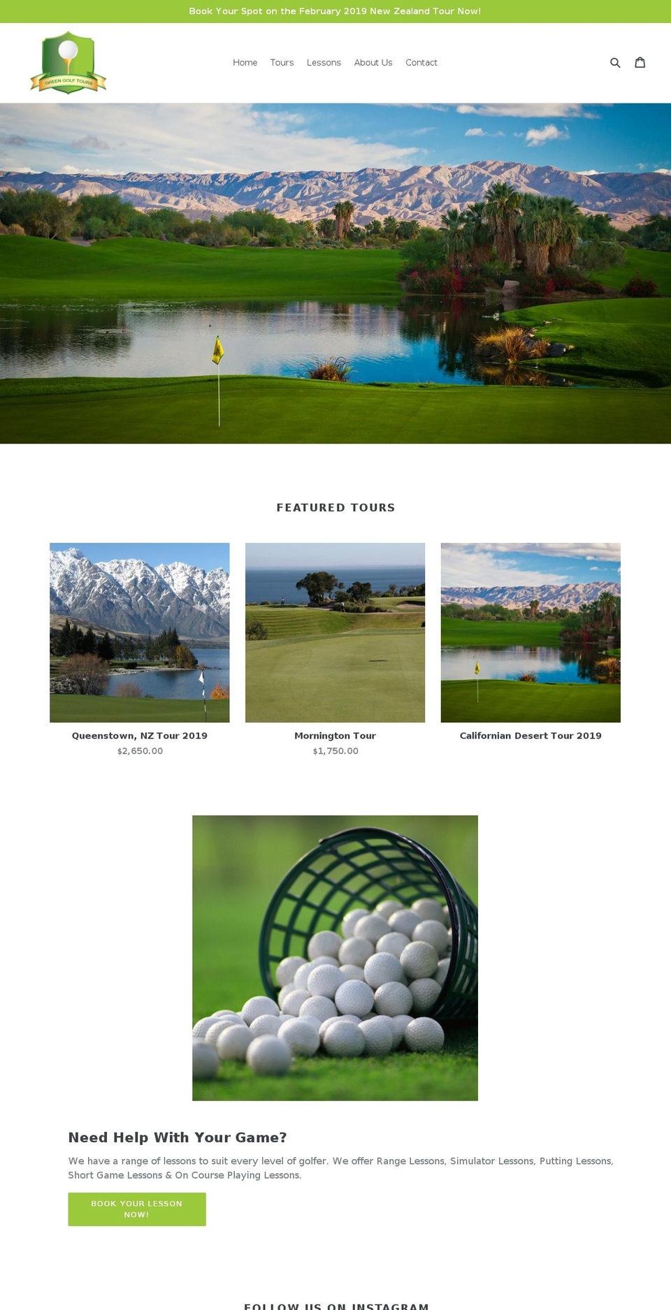 greengolf.com.au shopify website screenshot