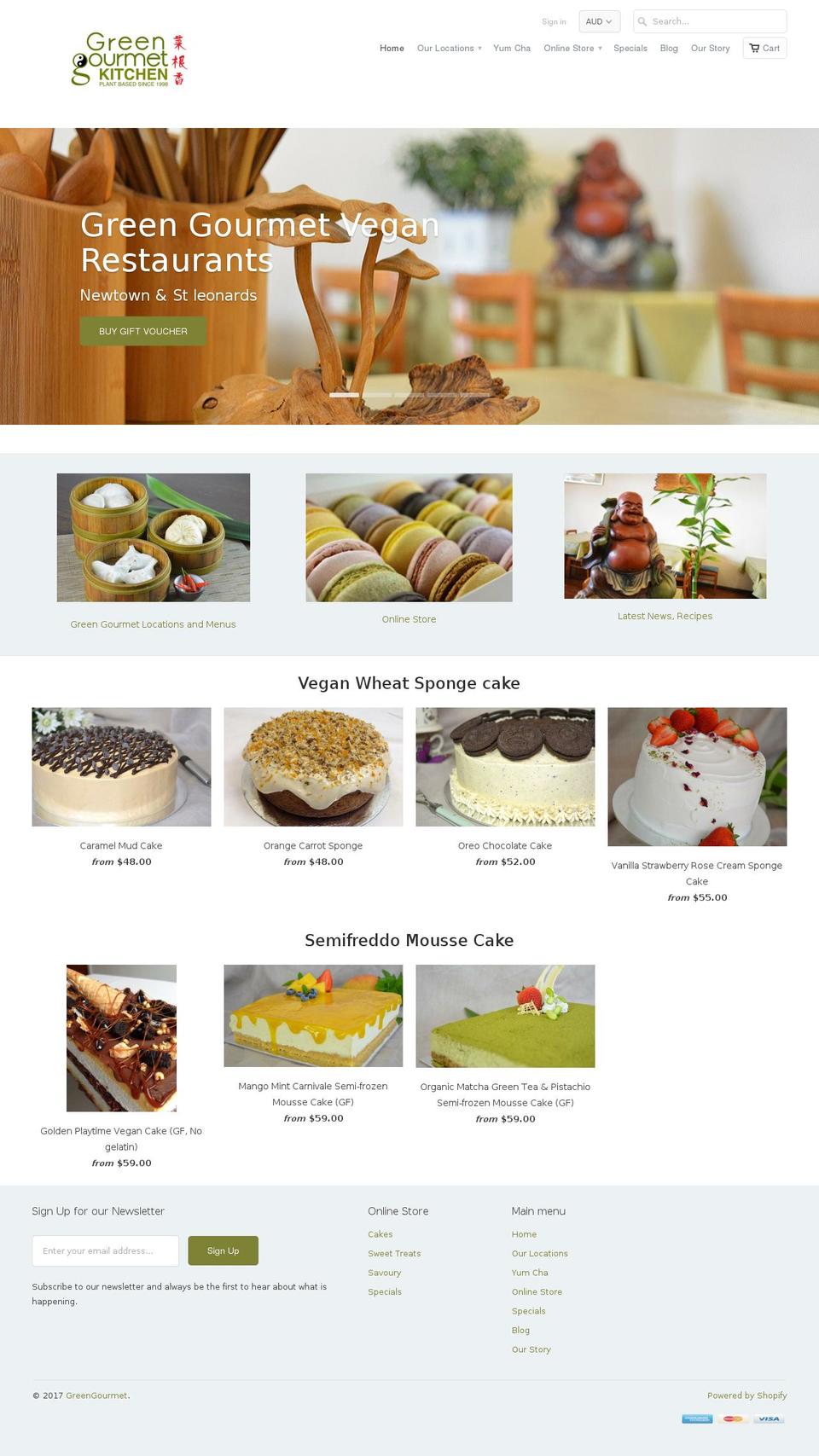 greengourmet.com.au shopify website screenshot