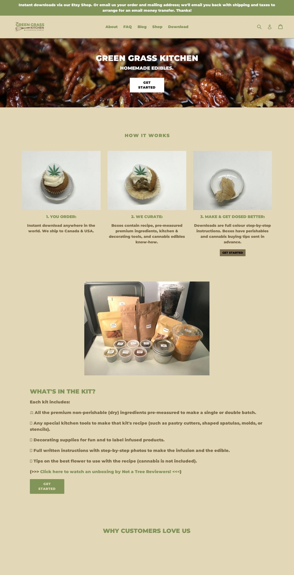 greengrasskitchen.net shopify website screenshot