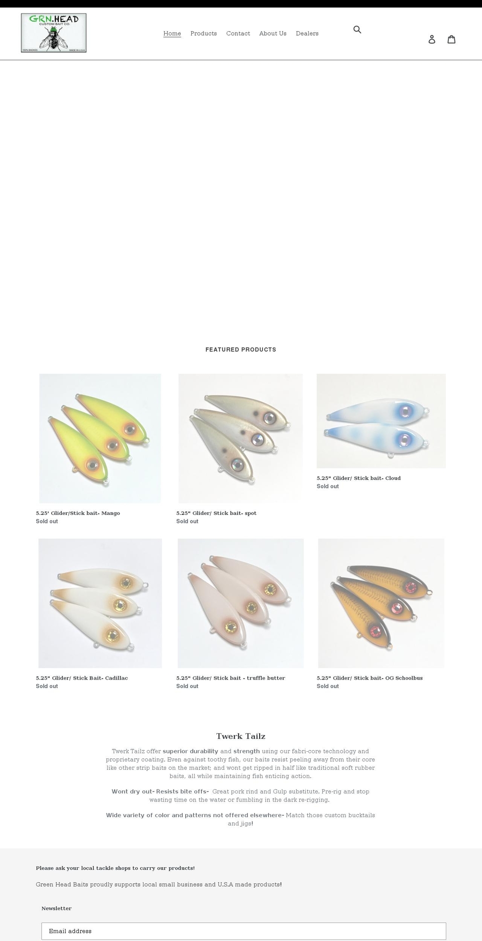 greenheadbaits.com shopify website screenshot