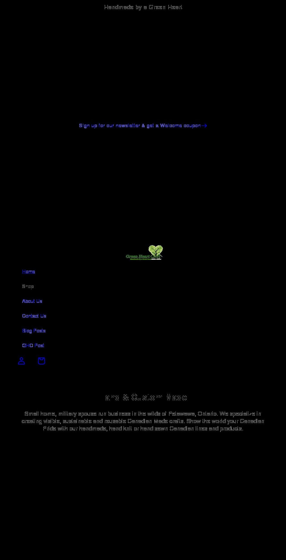 greenheartcraft.com shopify website screenshot