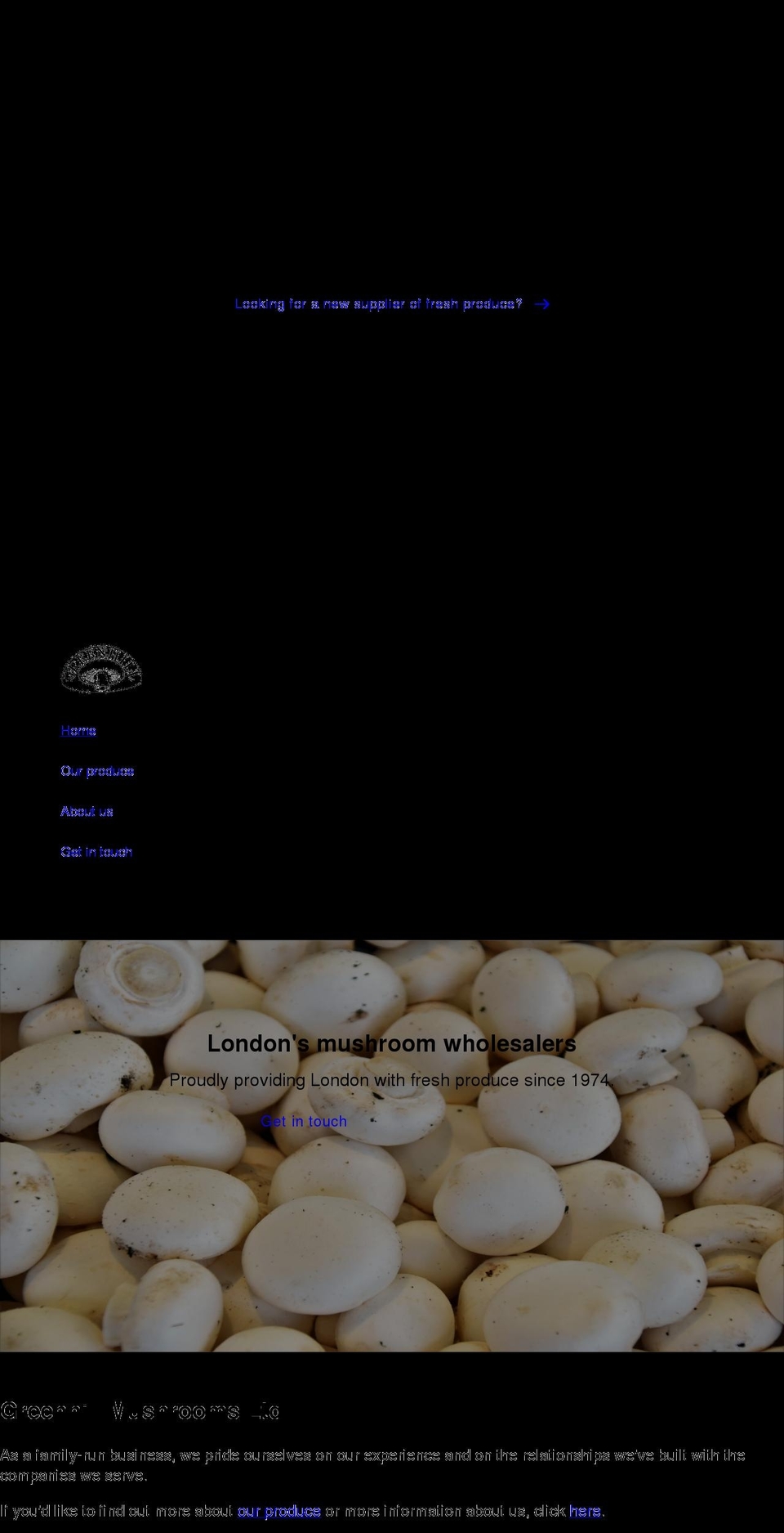 greenhillmushrooms.co.uk shopify website screenshot