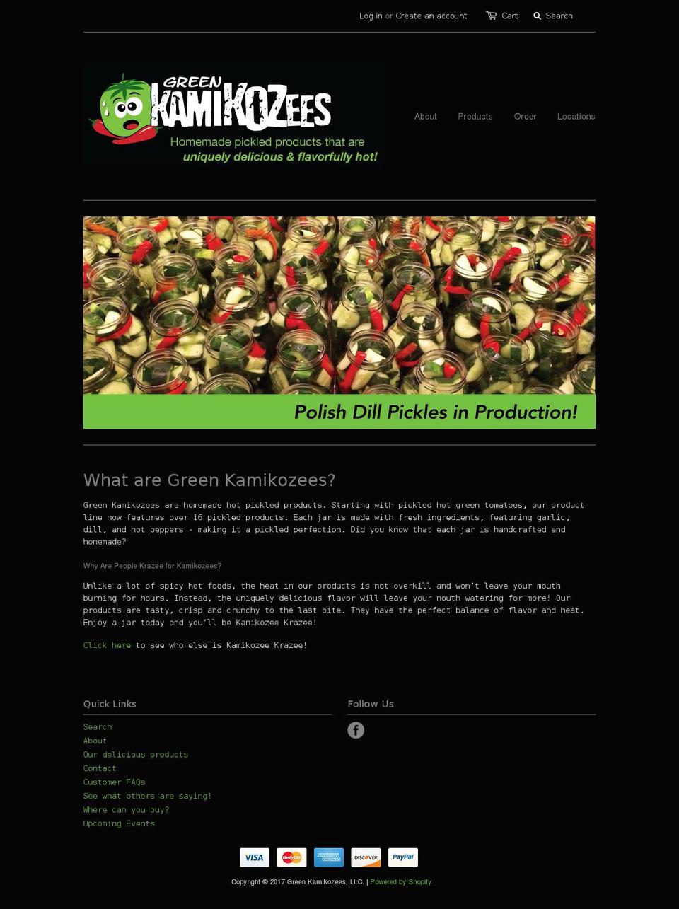 greenkamikozees.com shopify website screenshot