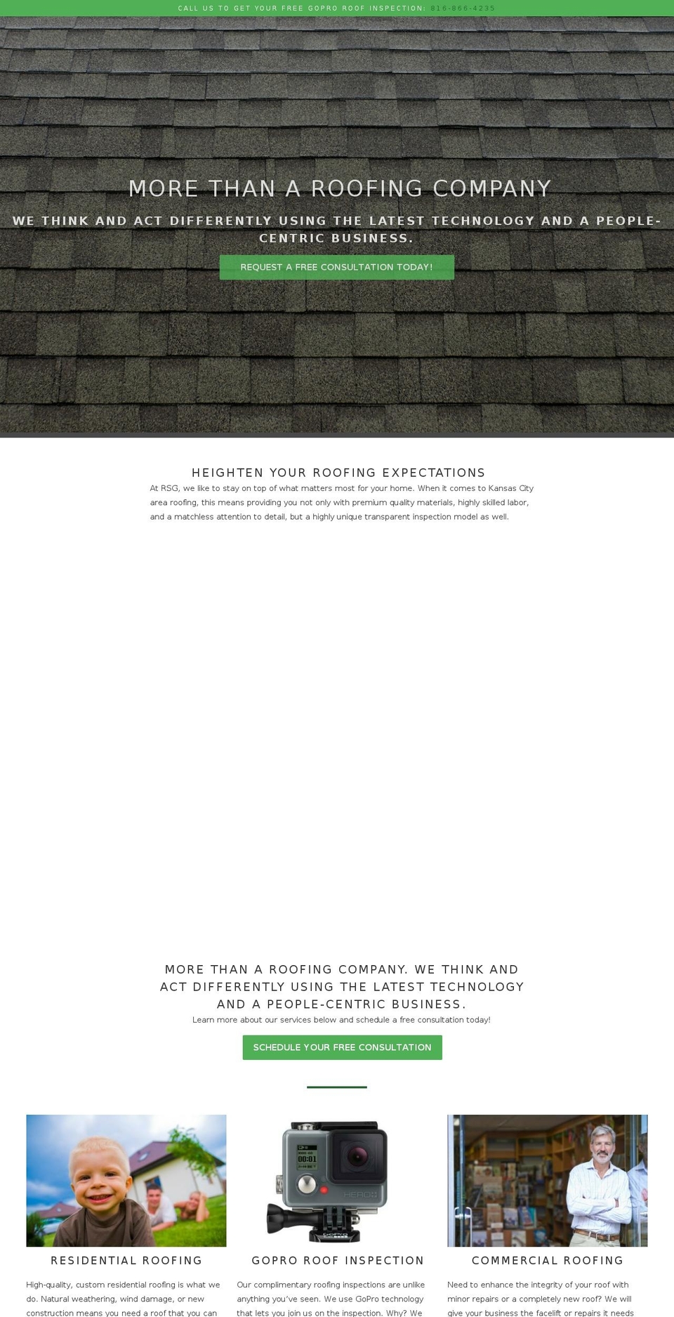 greenkcroofs.com — Shopify storefront screenshot