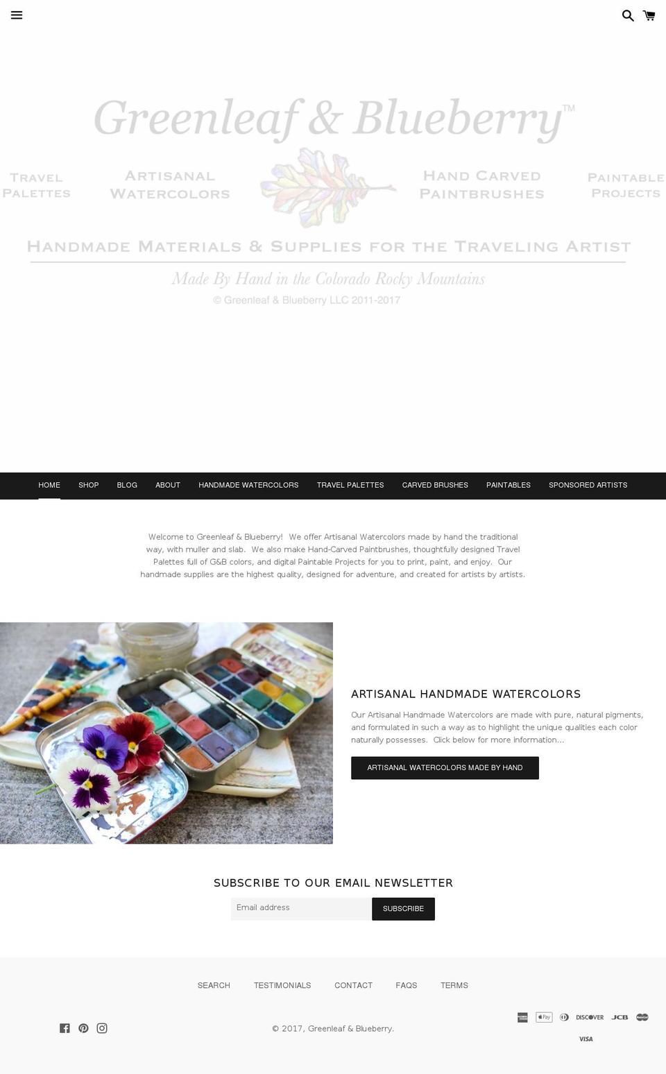 greenleafblueberry.com shopify website screenshot