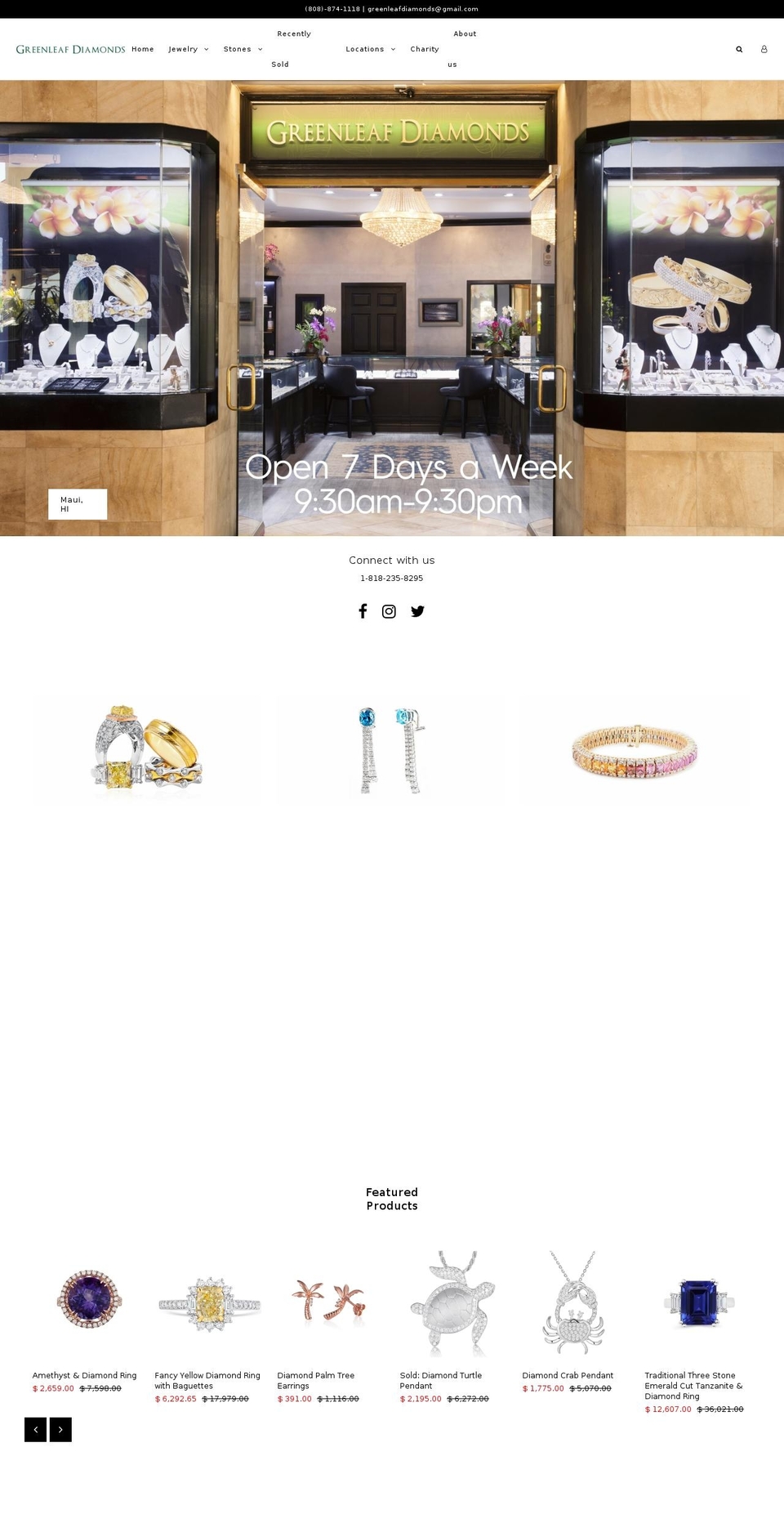 greenleafdiamonds.com shopify website screenshot