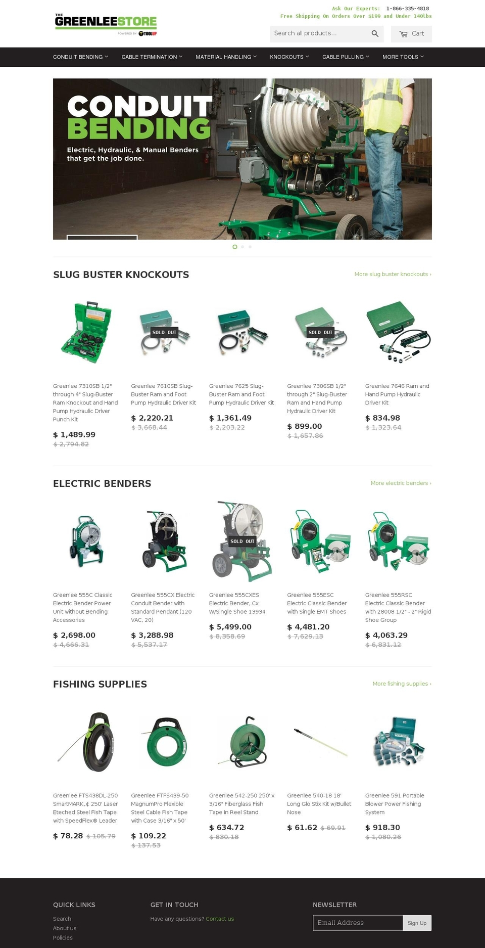 greenleestore.com shopify website screenshot