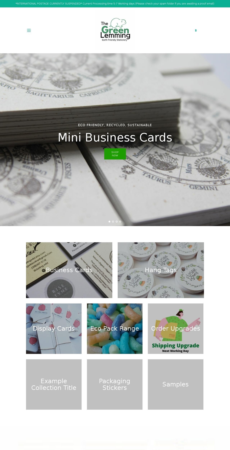 greenlemming.com shopify website screenshot