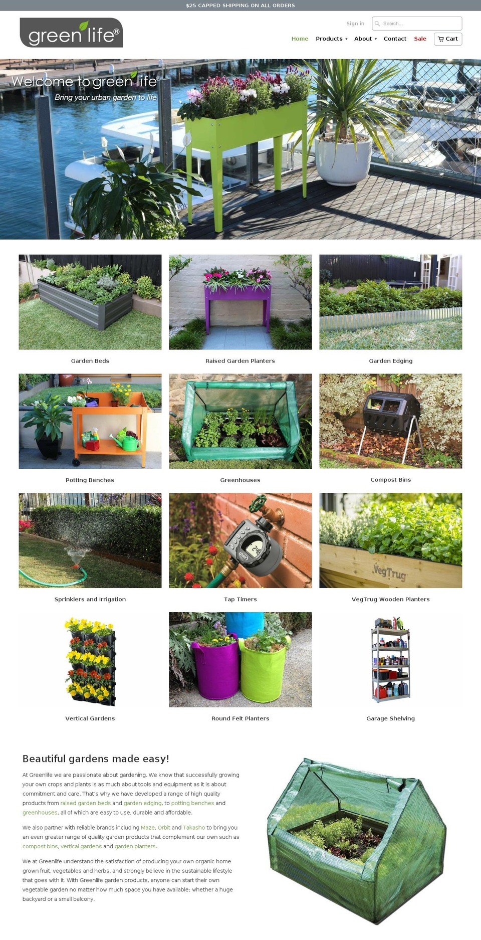 greenlife.com.au shopify website screenshot