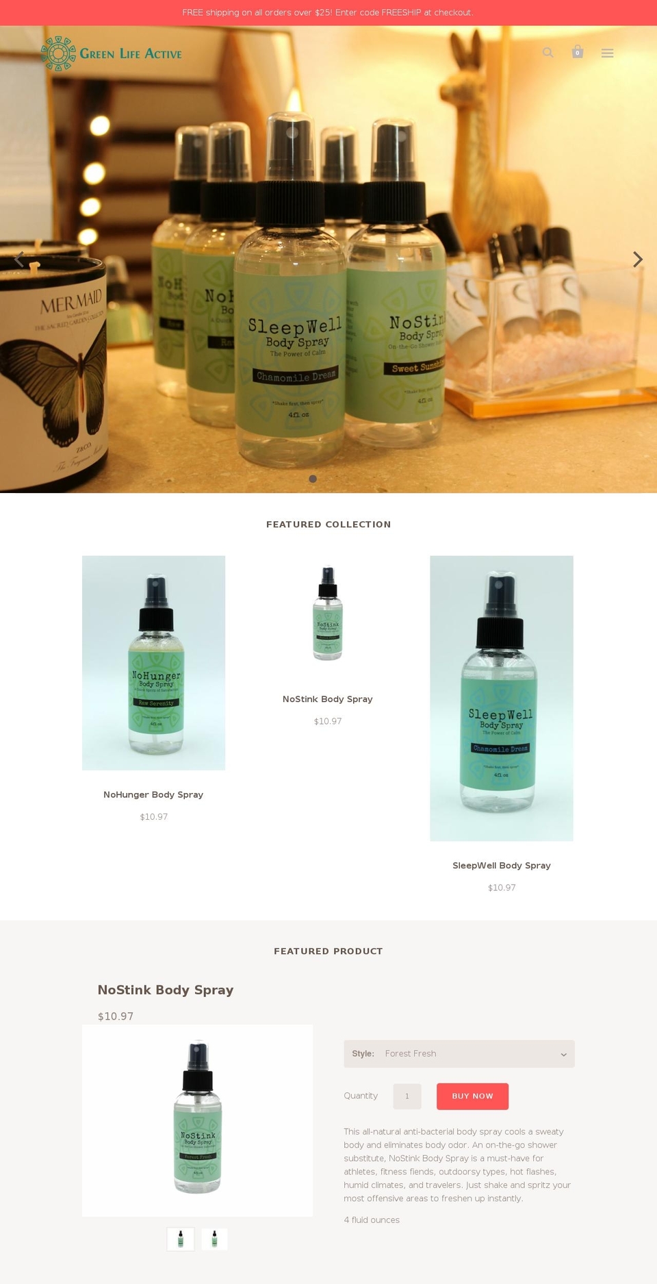 greenlifeactive.com — Shopify storefront screenshot