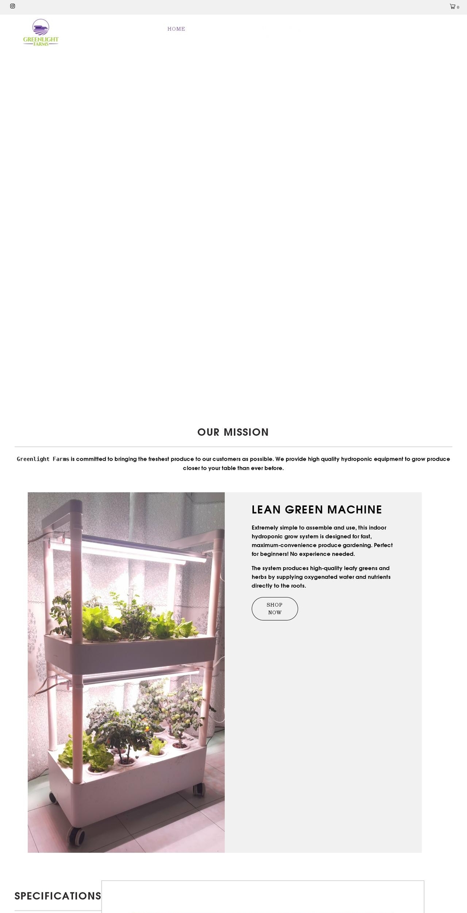 greenlightfarmsllc.com shopify website screenshot
