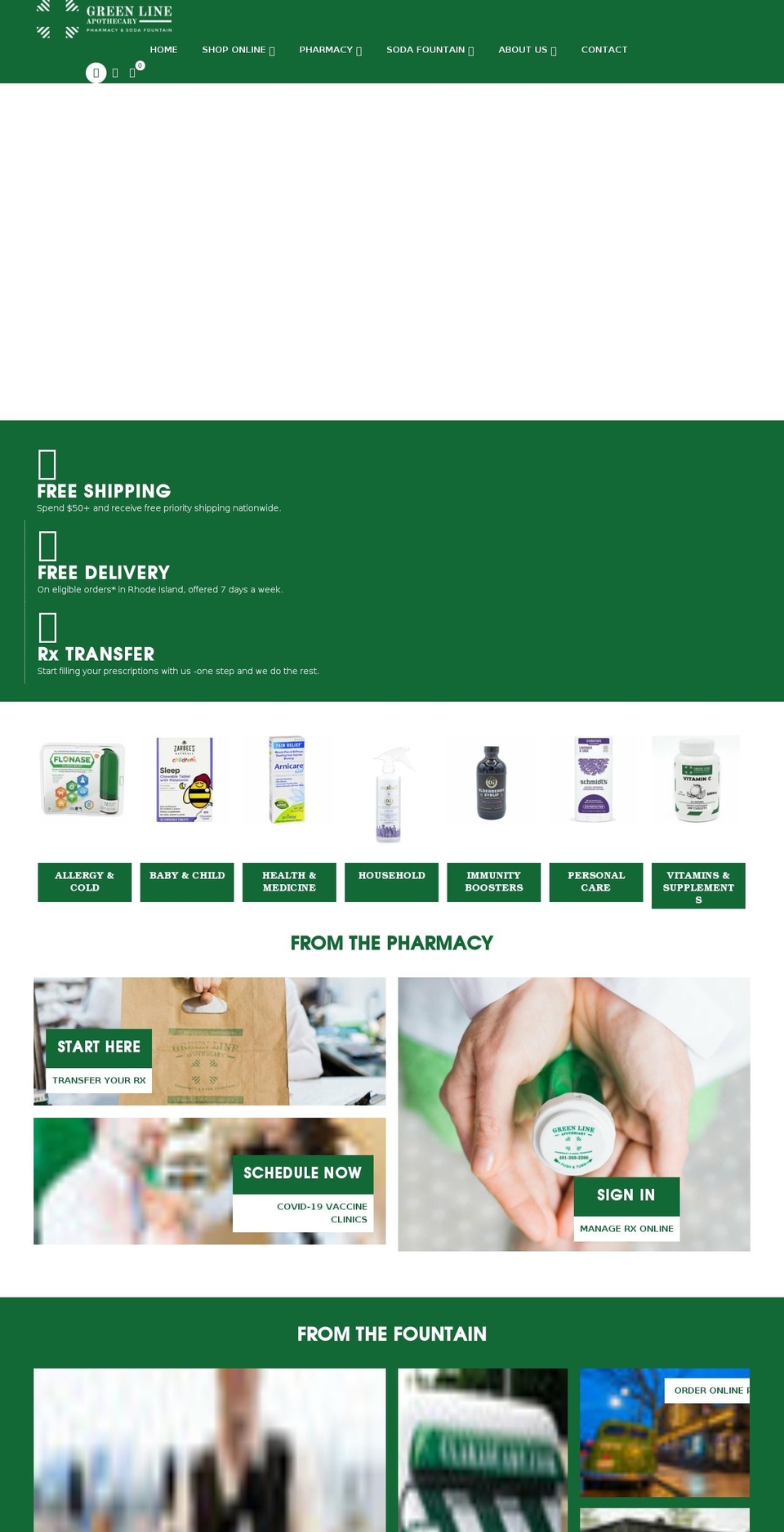 greenlineapothecary.com shopify website screenshot