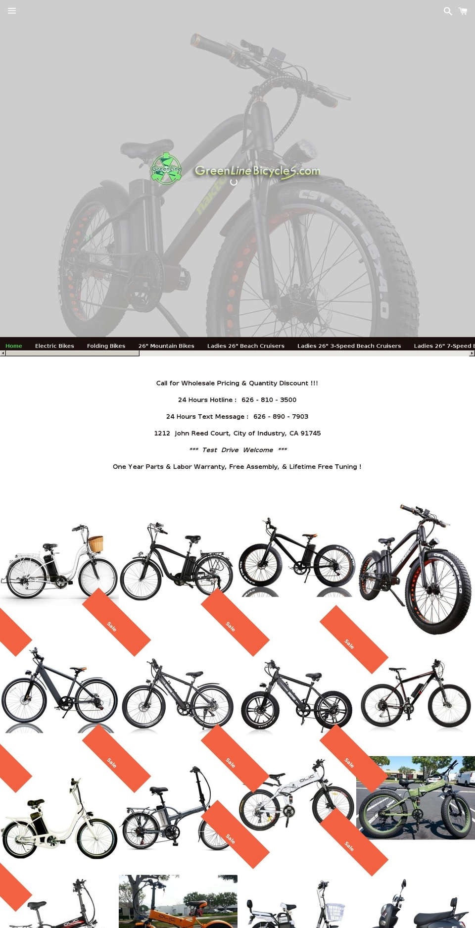 greenlinecruiser.com — Shopify storefront screenshot