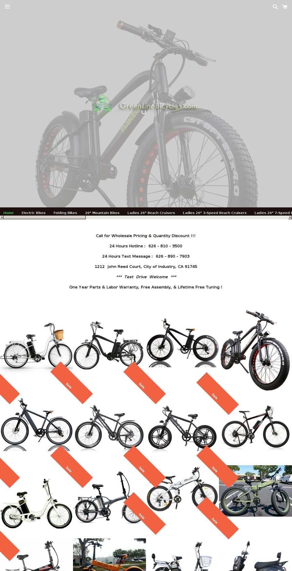 greenlinecruisers.com — Shopify storefront screenshot