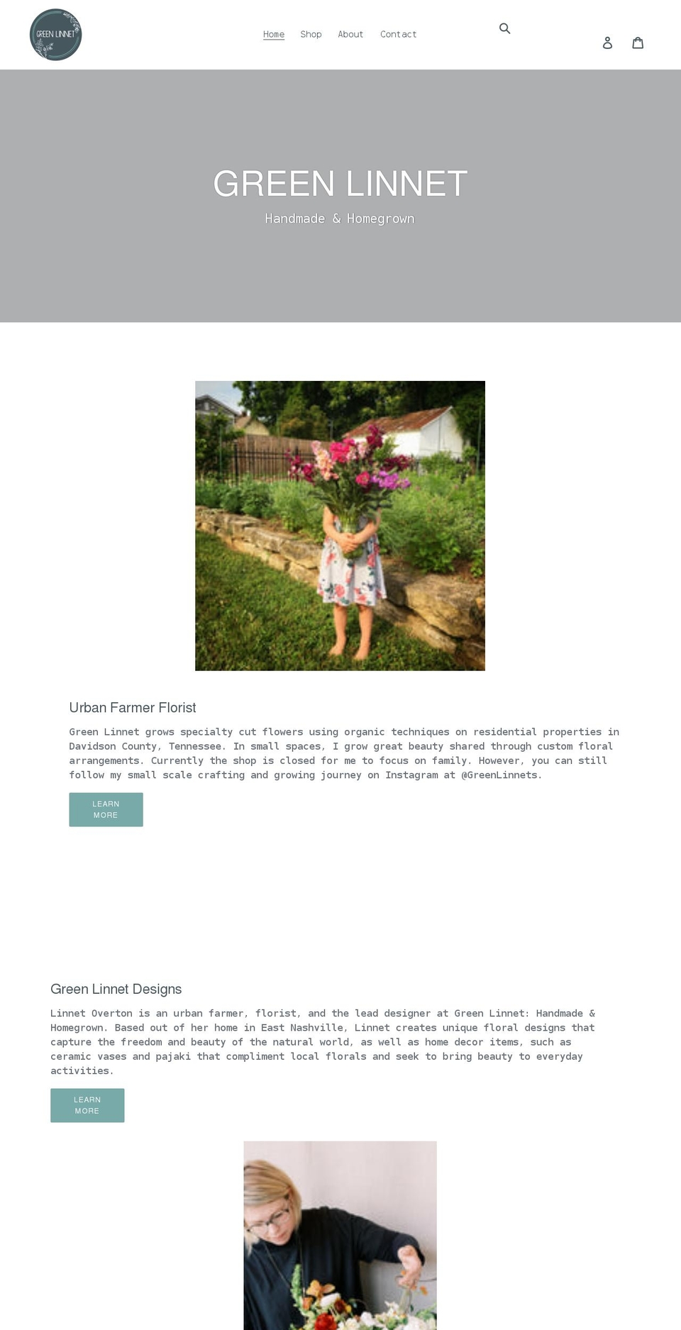 greenlinnets.com shopify website screenshot