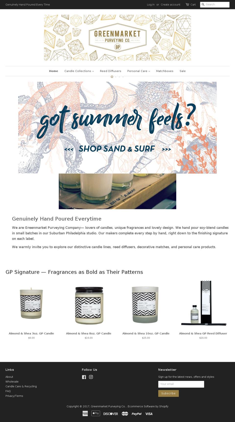 greenmarketpurveying.com shopify website screenshot