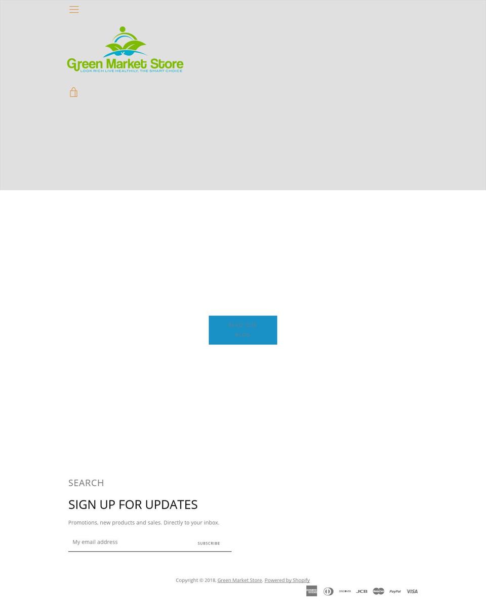 greenmarketstore.com — Shopify storefront screenshot
