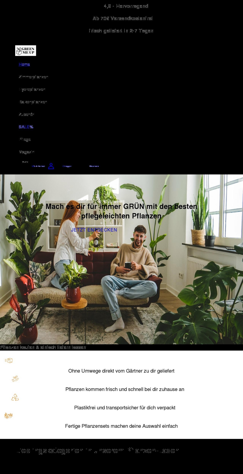 greenmeup.de shopify website screenshot