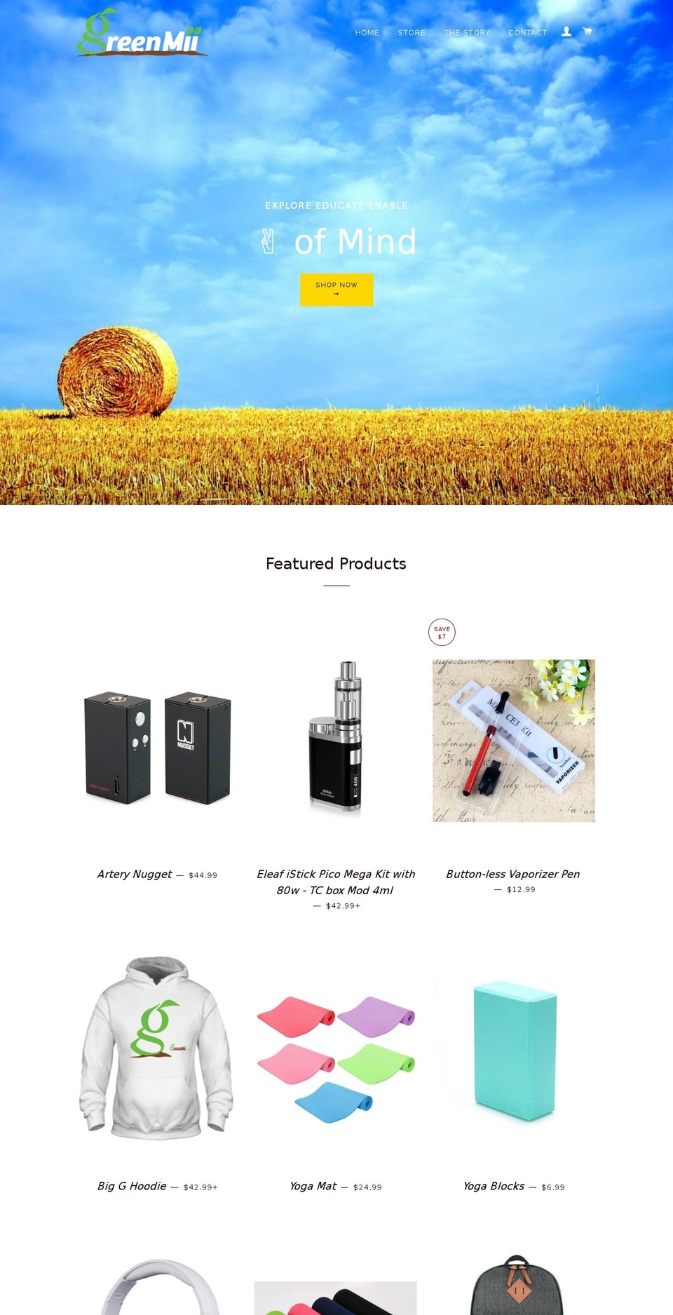 greenmii.com shopify website screenshot